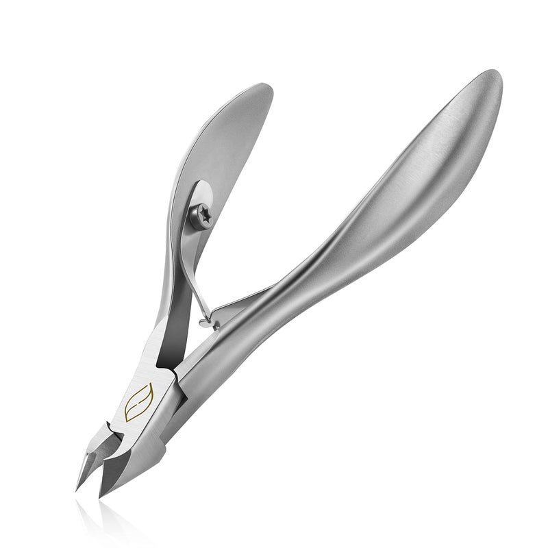 FERYES Cuticle Clippers 1/2 Jaw - Professional Cuticle Cutter Nail Cuticle Remover Tool, Nail Skin Clipper Hangnail Trimmer - SILVER - Image 1